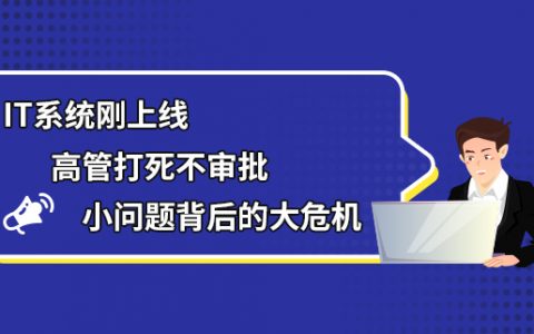 IT系统刚上线，高管打死不审批，小问题背后的大危机