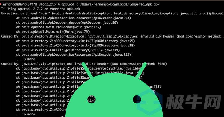 使用隐形APK压缩来逃避检测，成千上万的Android恶意软件应用程序