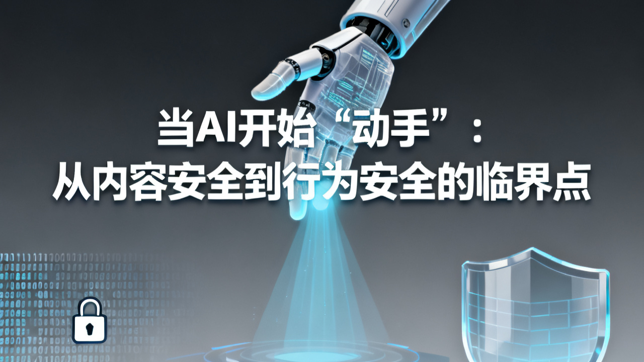 当AI开始“动手”：从内容安全到行为安全的临界点