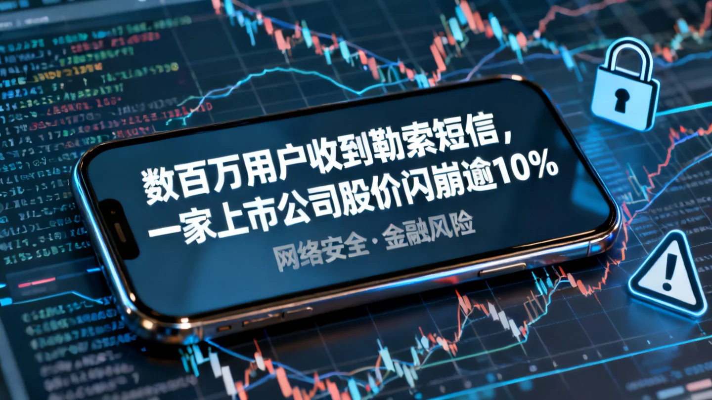 数百万用户收到勒索短信，一家上市公司股价闪崩逾10%